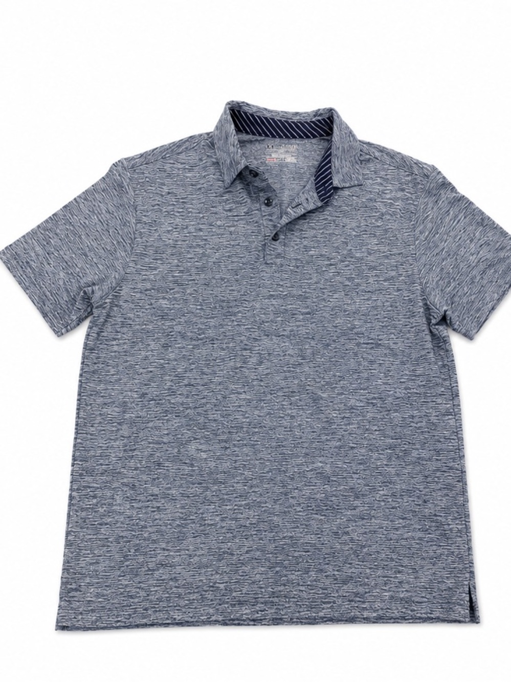 Under Armour Heathered Navy Short-Sleeve Polo